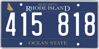 RI license plate 415818