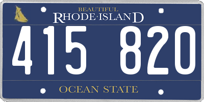 RI license plate 415820