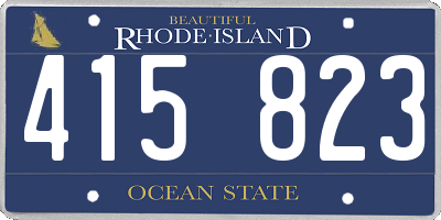 RI license plate 415823