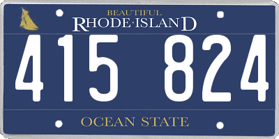 RI license plate 415824