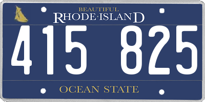 RI license plate 415825