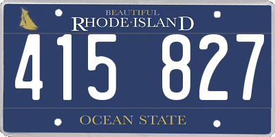 RI license plate 415827