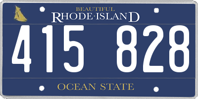 RI license plate 415828
