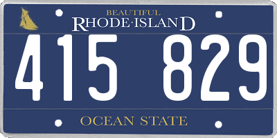 RI license plate 415829