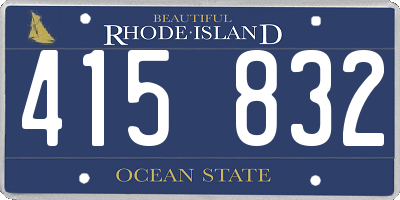 RI license plate 415832