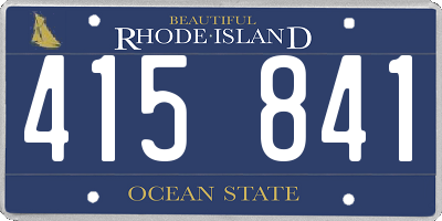 RI license plate 415841