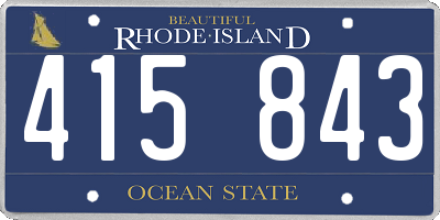 RI license plate 415843