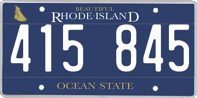 RI license plate 415845