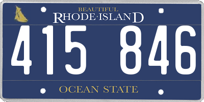 RI license plate 415846
