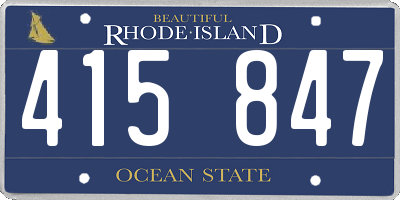 RI license plate 415847