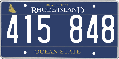 RI license plate 415848