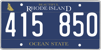 RI license plate 415850