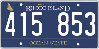 RI license plate 415853
