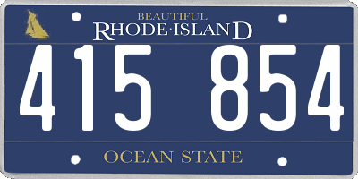 RI license plate 415854