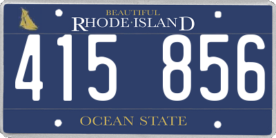 RI license plate 415856