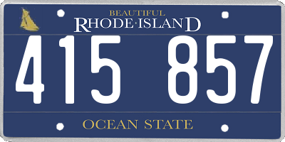 RI license plate 415857