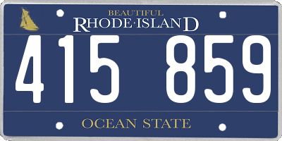 RI license plate 415859