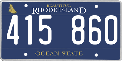 RI license plate 415860