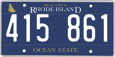 RI license plate 415861