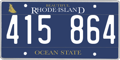 RI license plate 415864