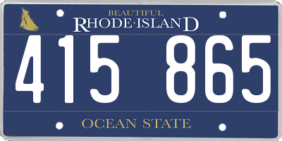 RI license plate 415865
