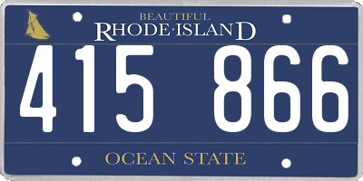 RI license plate 415866