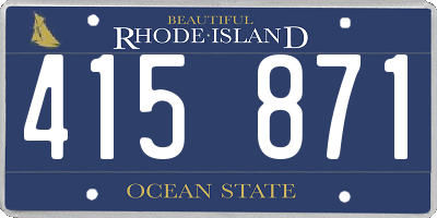 RI license plate 415871