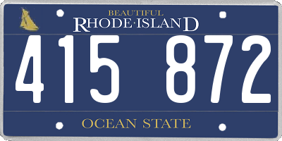 RI license plate 415872