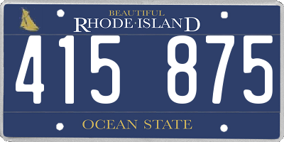 RI license plate 415875