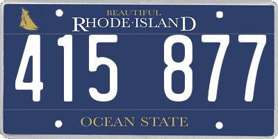 RI license plate 415877