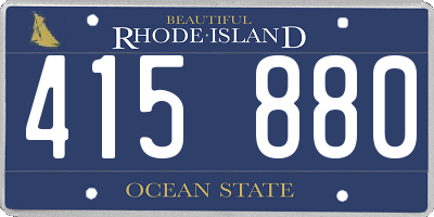 RI license plate 415880