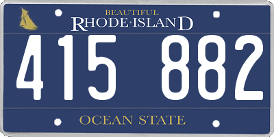 RI license plate 415882