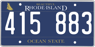 RI license plate 415883