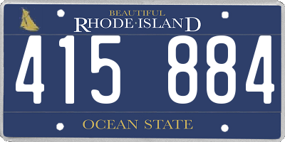 RI license plate 415884
