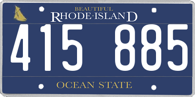 RI license plate 415885