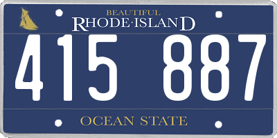RI license plate 415887