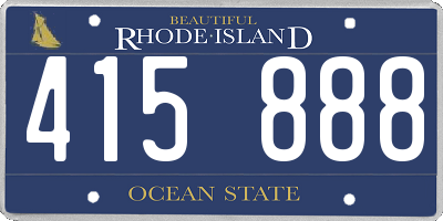 RI license plate 415888