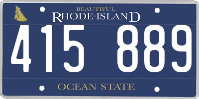 RI license plate 415889