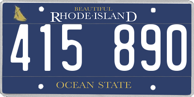 RI license plate 415890