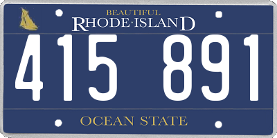 RI license plate 415891
