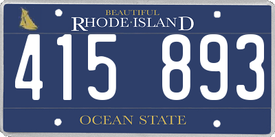 RI license plate 415893
