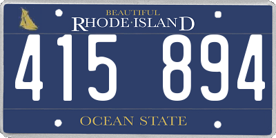 RI license plate 415894