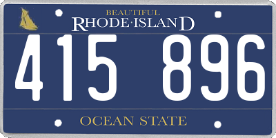 RI license plate 415896