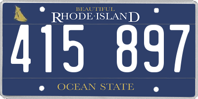 RI license plate 415897