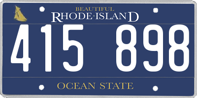 RI license plate 415898