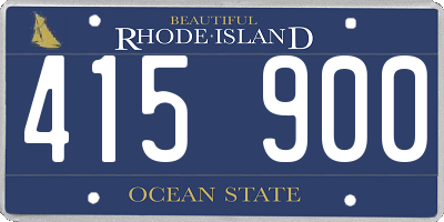 RI license plate 415900