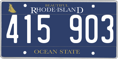 RI license plate 415903