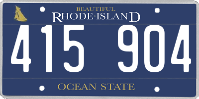 RI license plate 415904