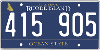 RI license plate 415905