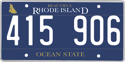RI license plate 415906